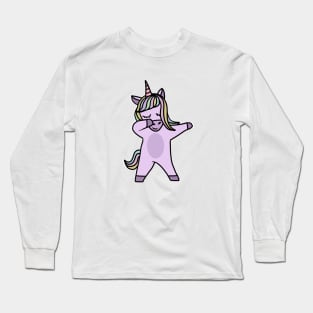 Cute Unicorn Dab Dance Dabbing Long Sleeve T-Shirt